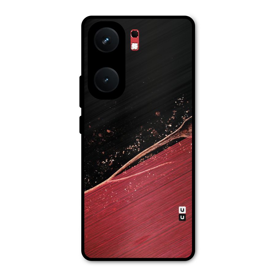 Red Flow Drops Metal Back Case for iQOO Neo 9 Pro