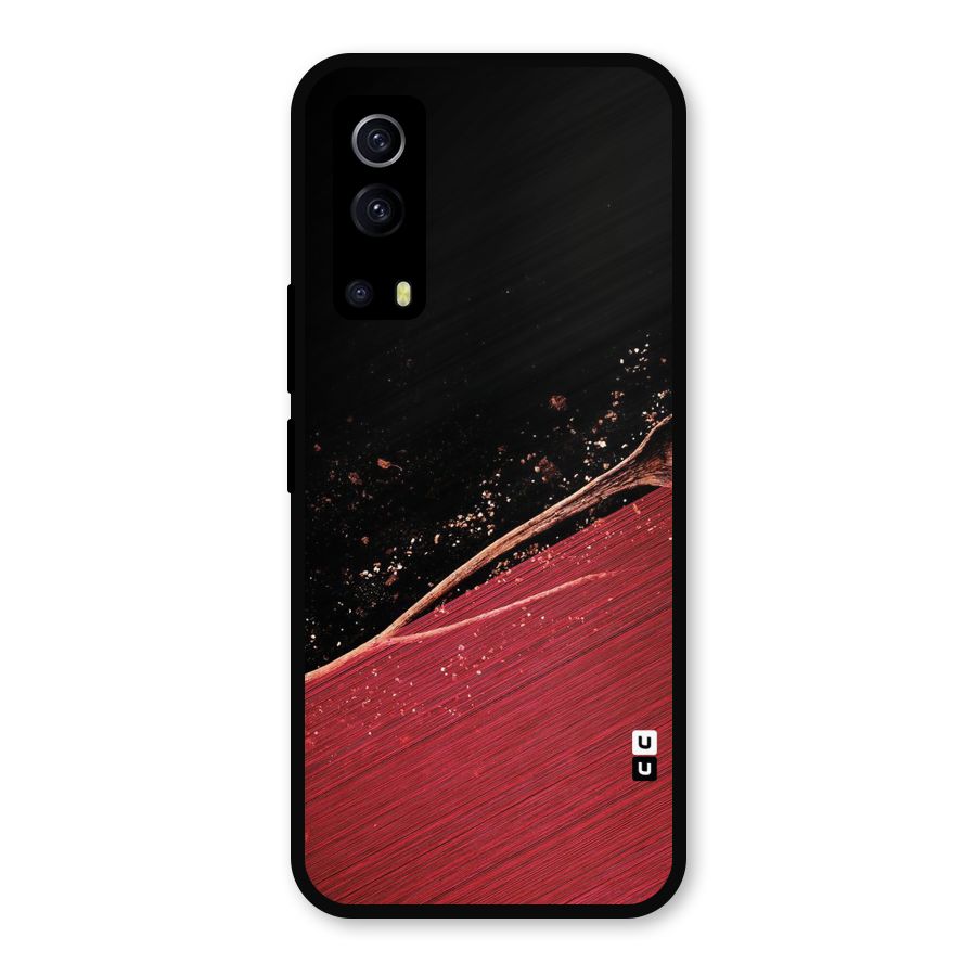 Red Flow Drops Metal Back Case for iQOO Z3