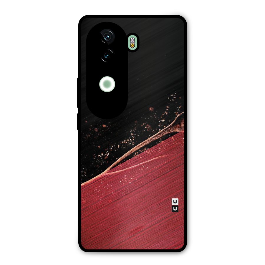 Red Flow Drops Metal Back Case for iQOO Z9s