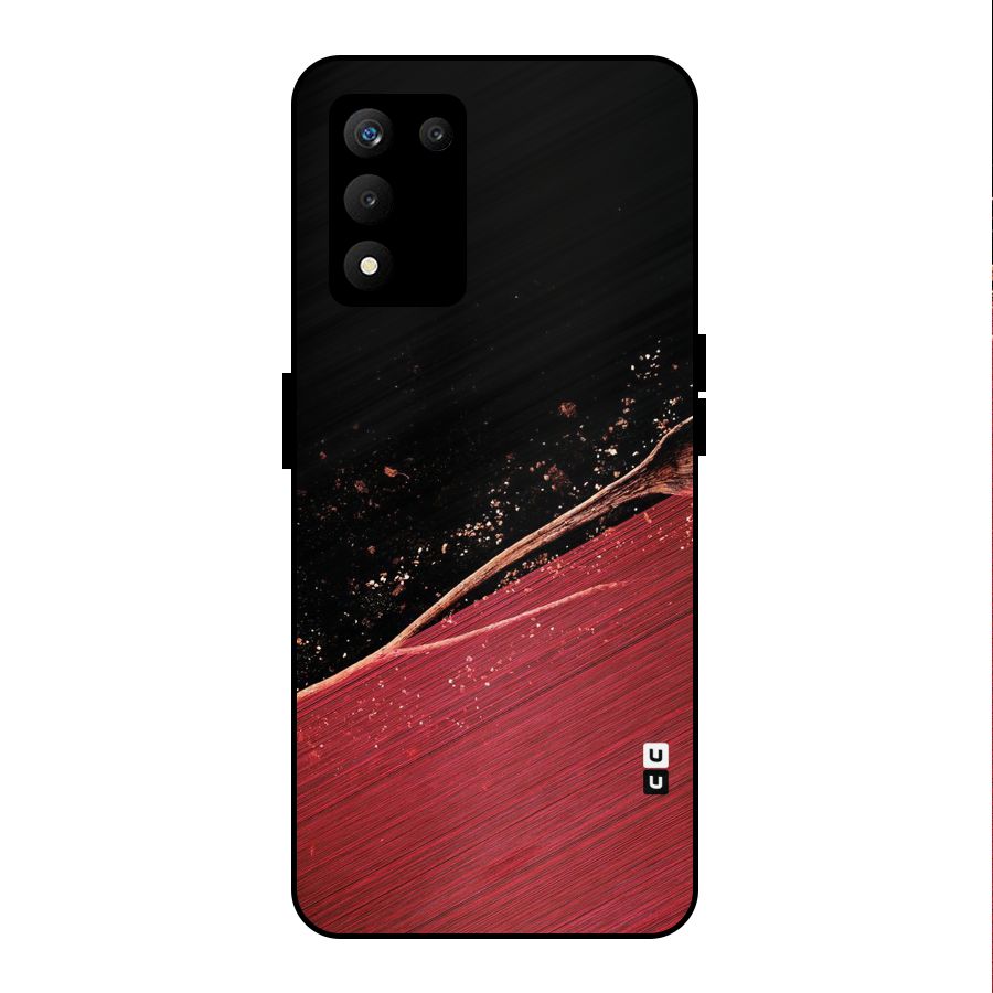 Red Flow Drops Metal Back Case for realme 9 5G SE