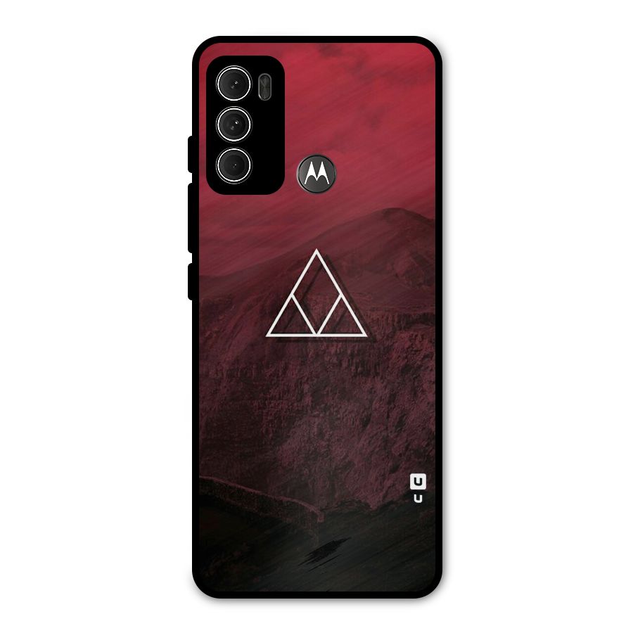 Red Hills Metal Back Case for Moto G60