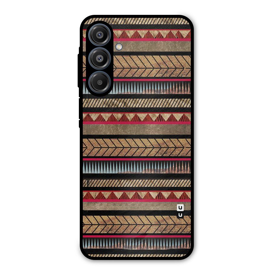 Red Indie Pattern Metal Back Case for Galaxy A16 5G