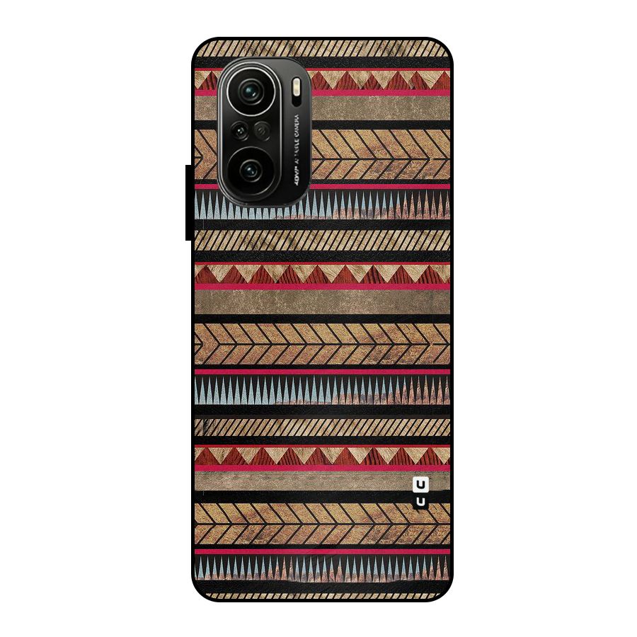 Red Indie Pattern Metal Back Case for Mi 11X Pro