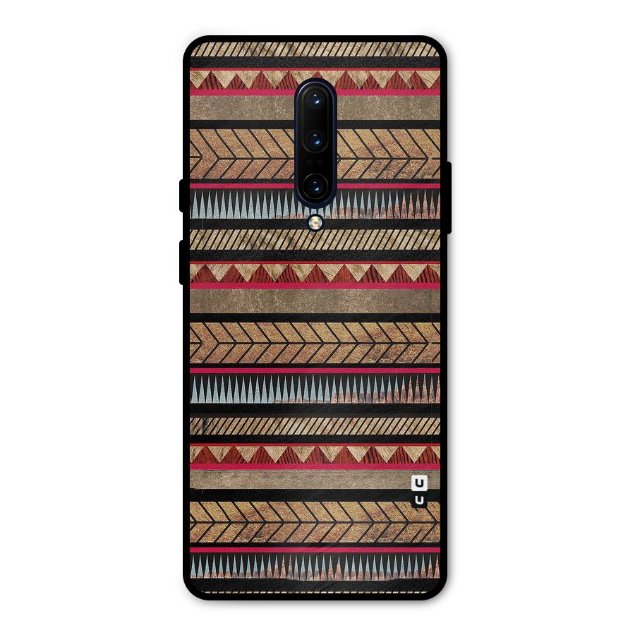 Red Indie Pattern Metal Back Case for OnePlus 7 Pro