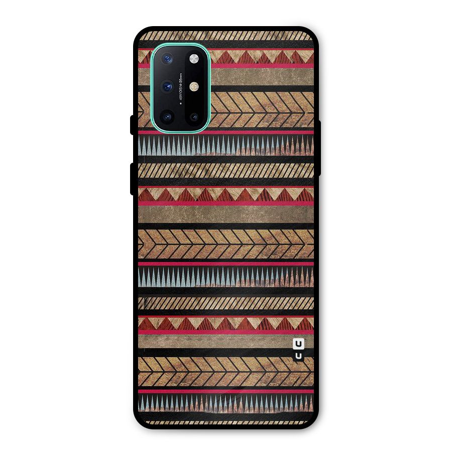 Red Indie Pattern Metal Back Case for OnePlus 8T