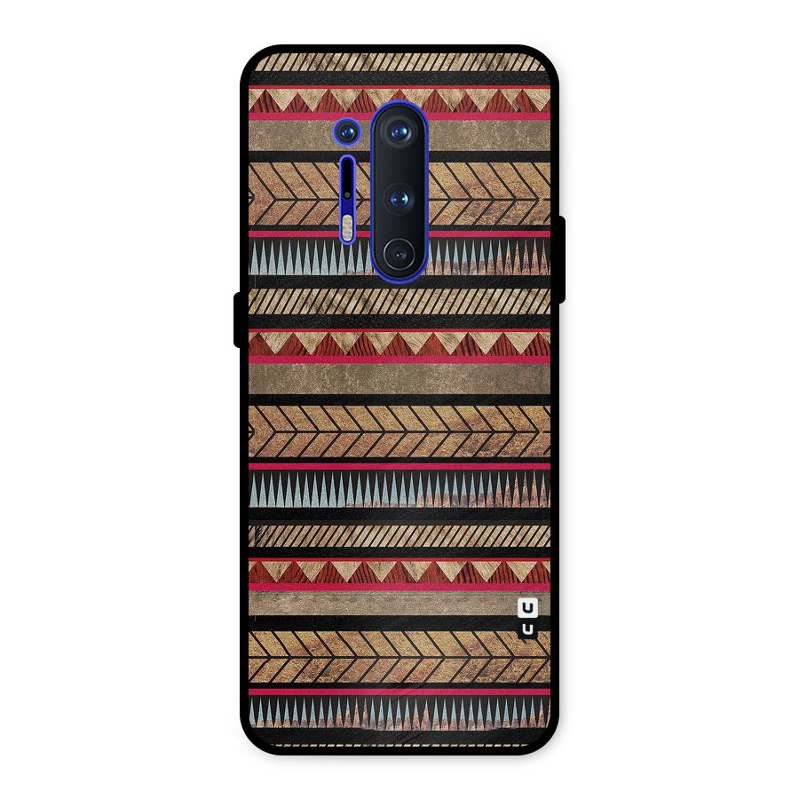 Red Indie Pattern Metal Back Case for OnePlus 8 Pro
