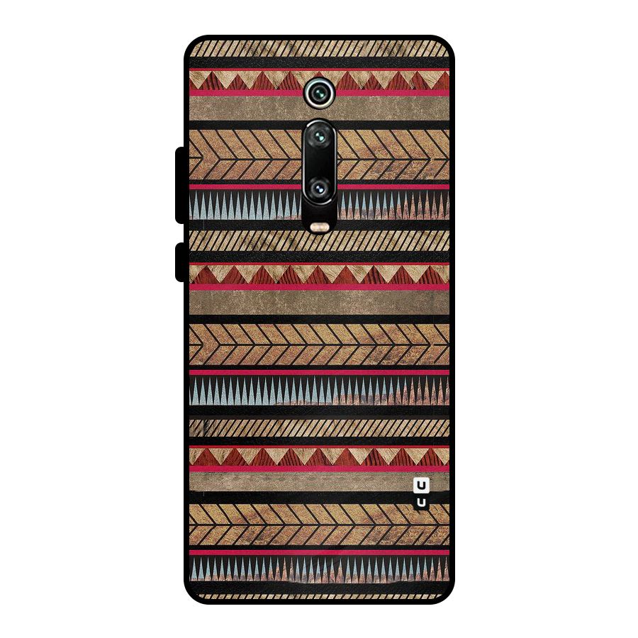Red Indie Pattern Metal Back Case for Redmi K20