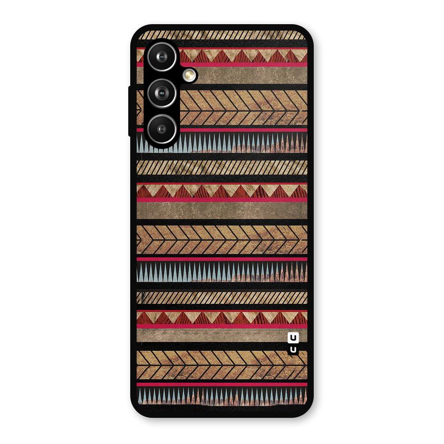 Red Indie Pattern Metal Back Case for Samsung Galaxy M54
