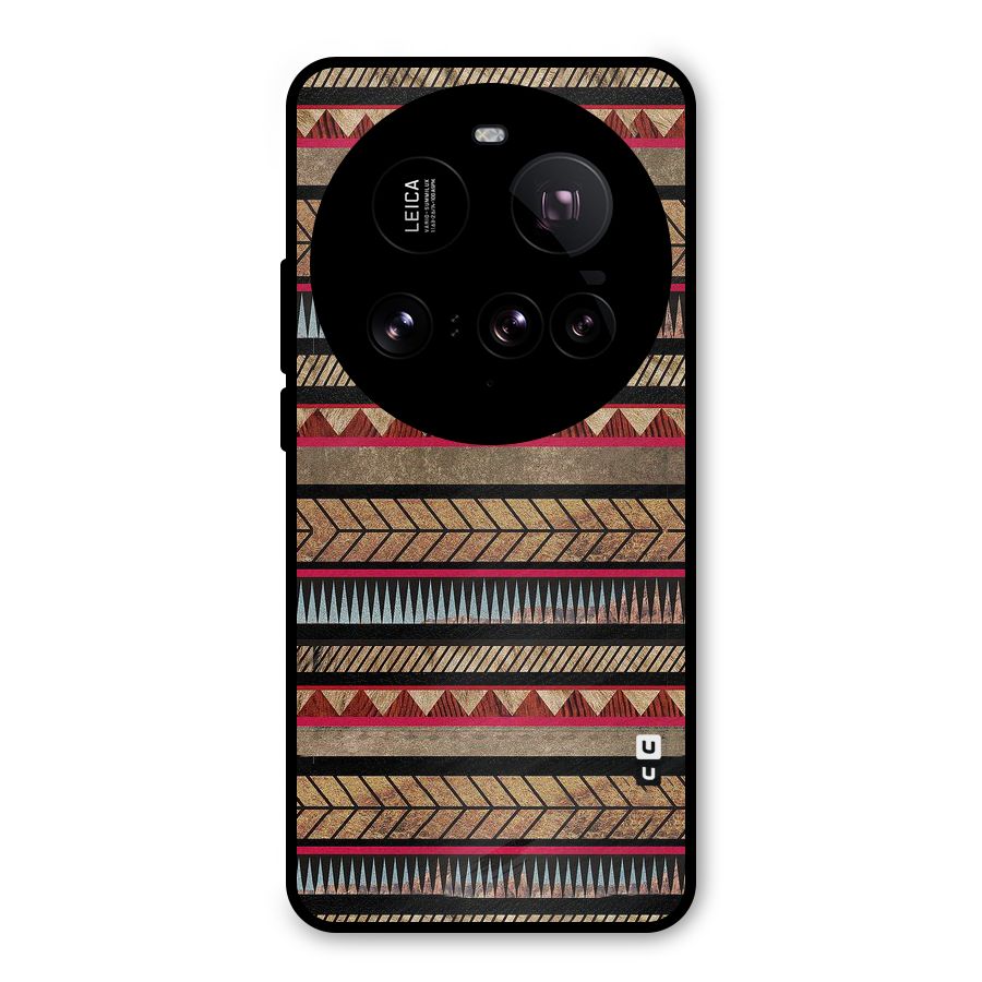 Red Indie Pattern Metal Back Case for Xiaomi 15 Ultra