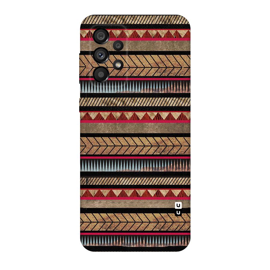 Red Indie Pattern Original Polycarbonate Back Case for Galaxy A73 5G