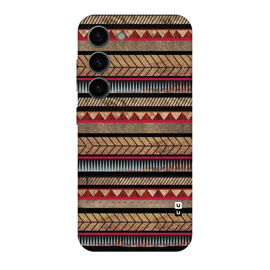 Red Indie Pattern Original Polycarbonate Back Case for Galaxy S23