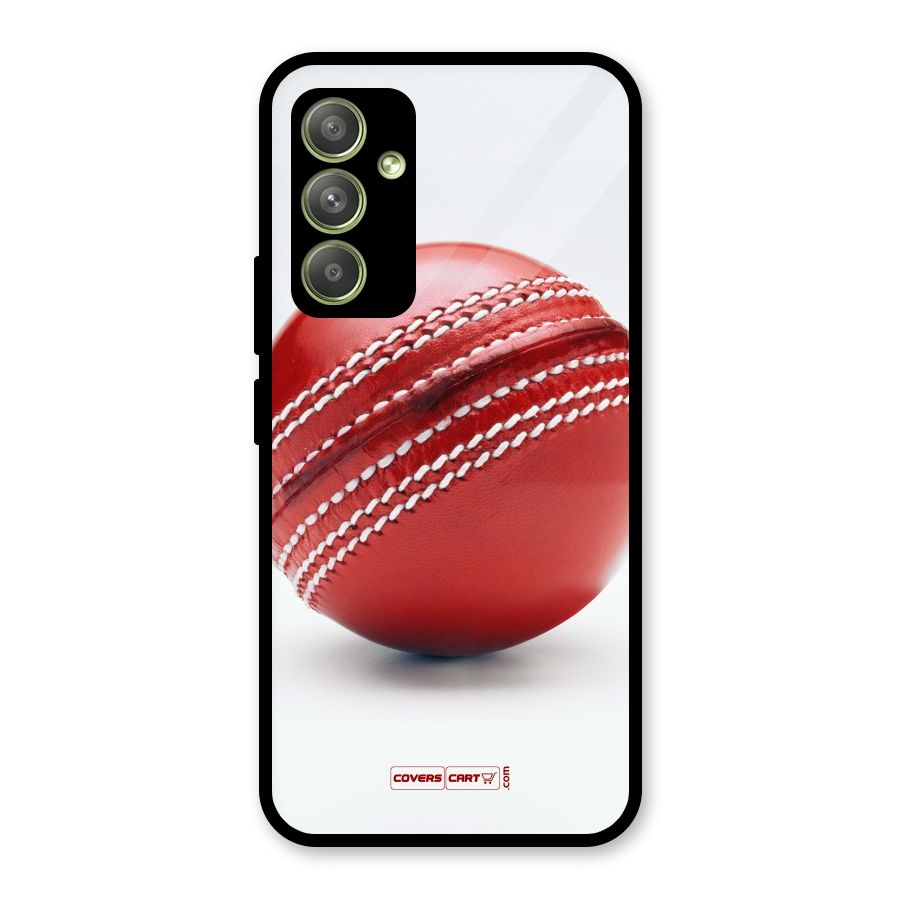 Red International Cricket Ball Glass Back Case for Galaxy A54