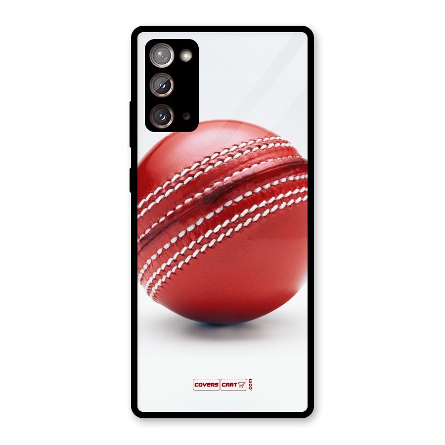 Red International Cricket Ball Glass Back Case for Galaxy Note 20