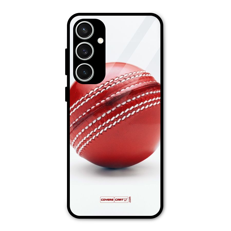 Red International Cricket Ball Glass Back Case for Galaxy S23 FE