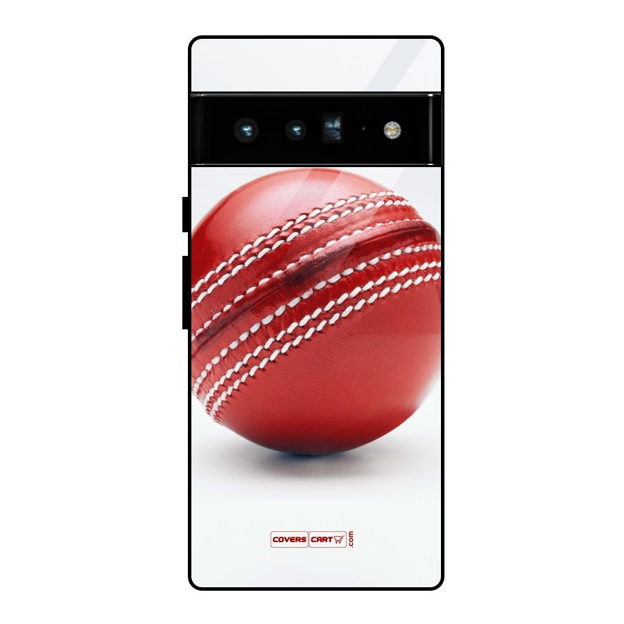 Red International Cricket Ball Glass Back Case for Google Pixel 6 Pro