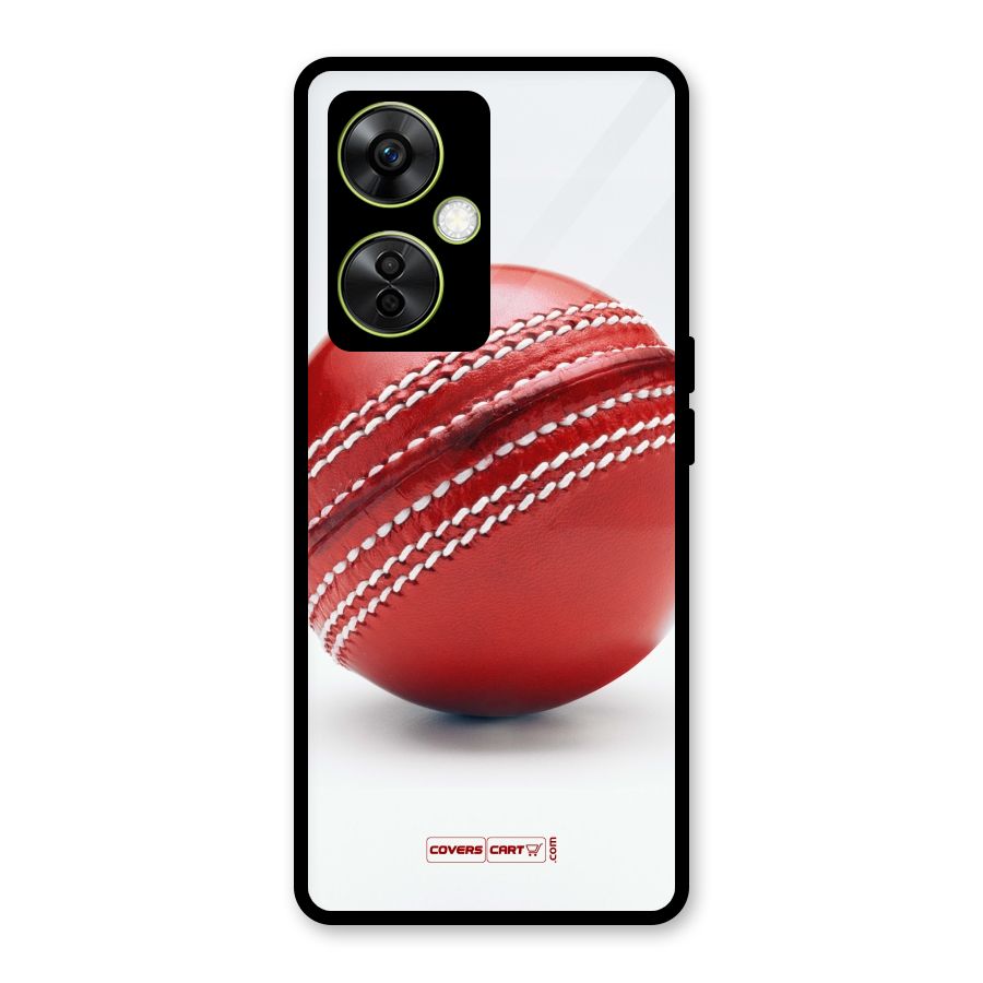 Red International Cricket Ball Glass Back Case for OnePlus Nord CE 3 Lite