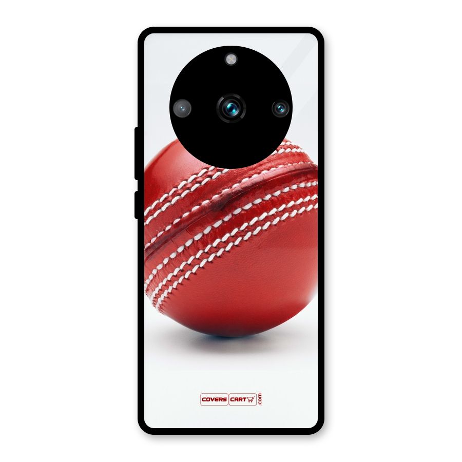 Red International Cricket Ball Glass Back Case for Realme 11 Pro