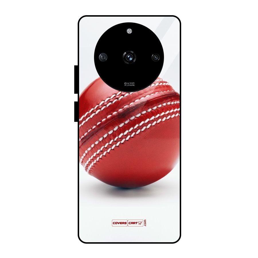 Red International Cricket Ball Glass Back Case for Realme Narzo 60 5G