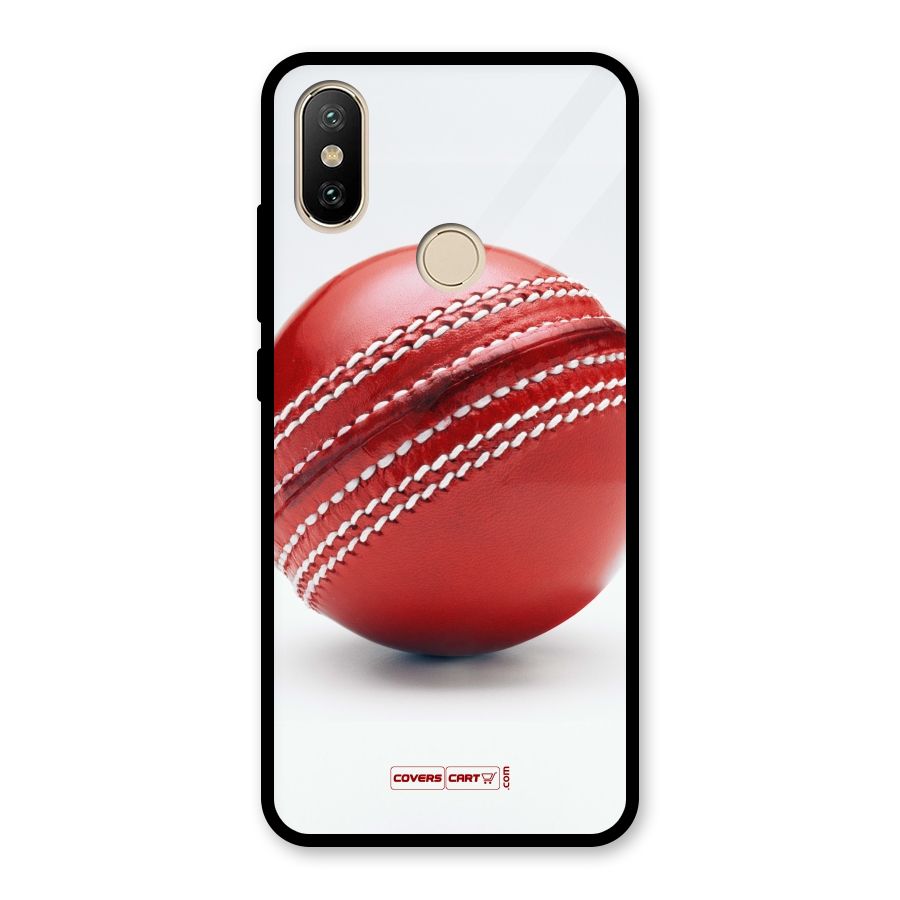 Red International Cricket Ball Glass Back Case for Redmi A2
