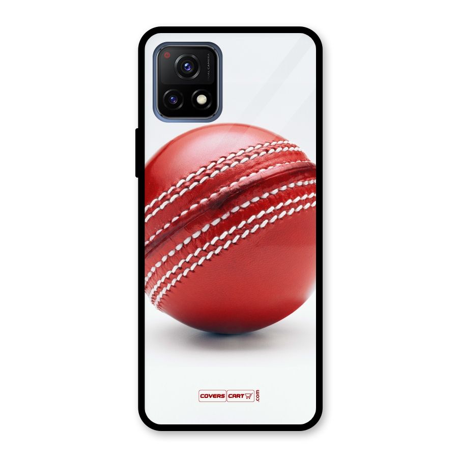Red International Cricket Ball Glass Back Case for Vivo Y72 5G