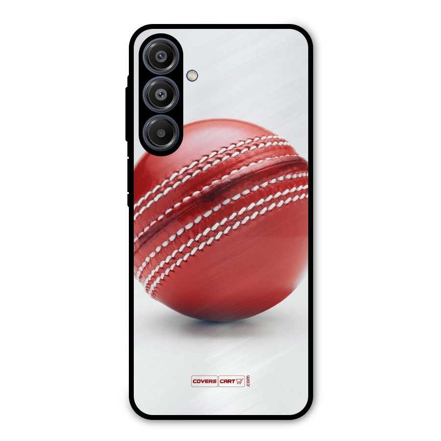 Red International Cricket Ball Metal Back Case for Galaxy A16 5G