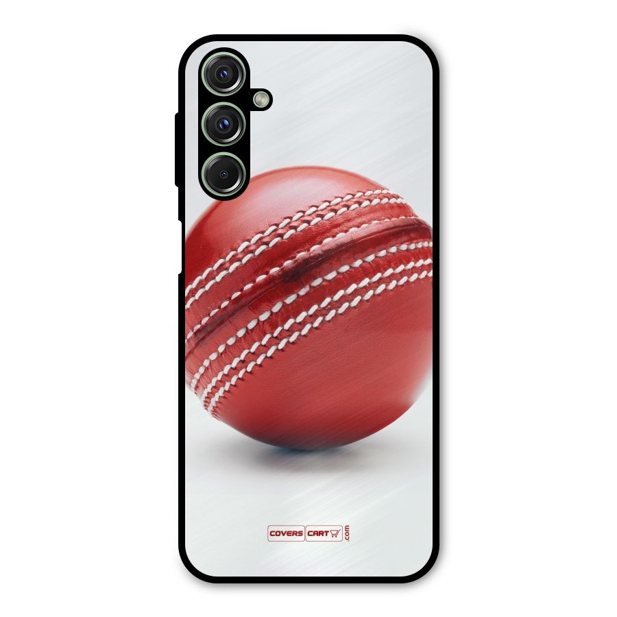 Red International Cricket Ball Metal Back Case for Galaxy M34