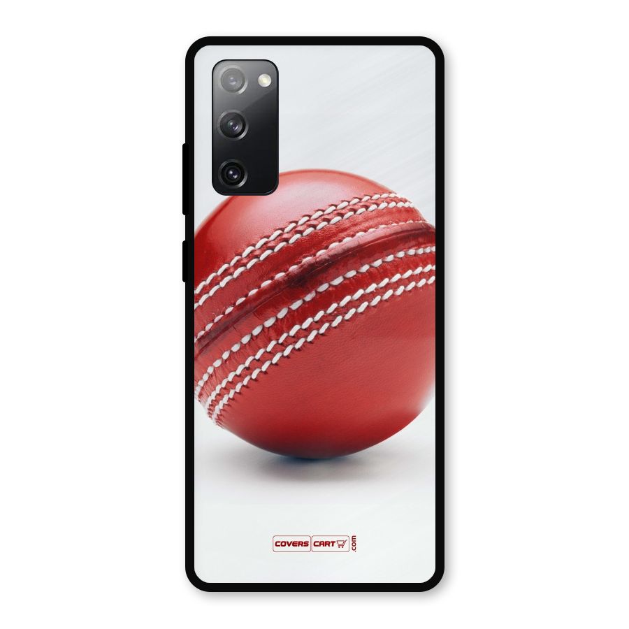 Red International Cricket Ball Metal Back Case for Galaxy S20 FE 5G