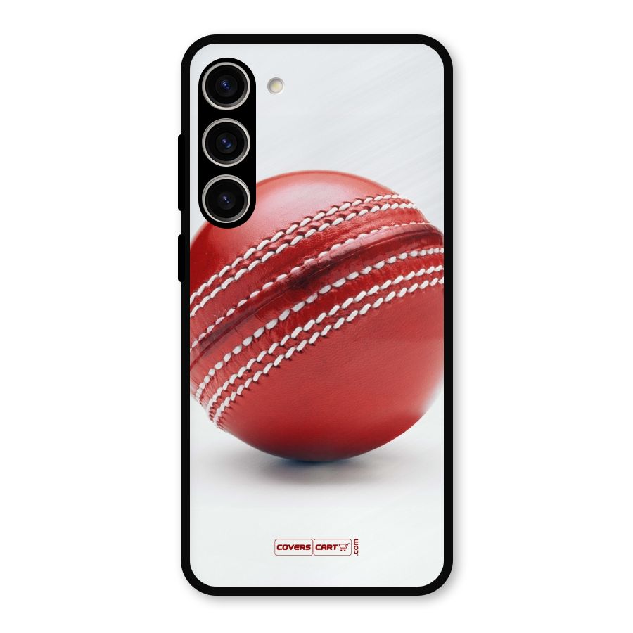 Red International Cricket Ball Metal Back Case for Galaxy S23 Plus