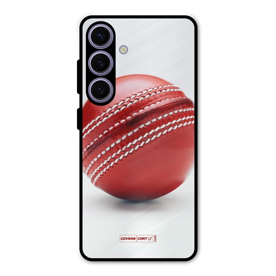 Red International Cricket Ball Metal Back Case for Galaxy S24