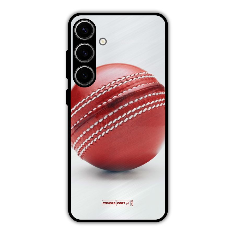 Red International Cricket Ball Metal Back Case for Galaxy S24 Plus