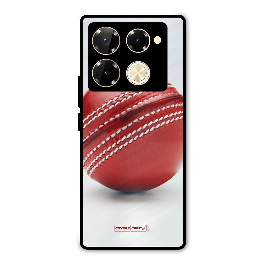 Red International Cricket Ball Metal Back Case for Infinix Note 40 Pro