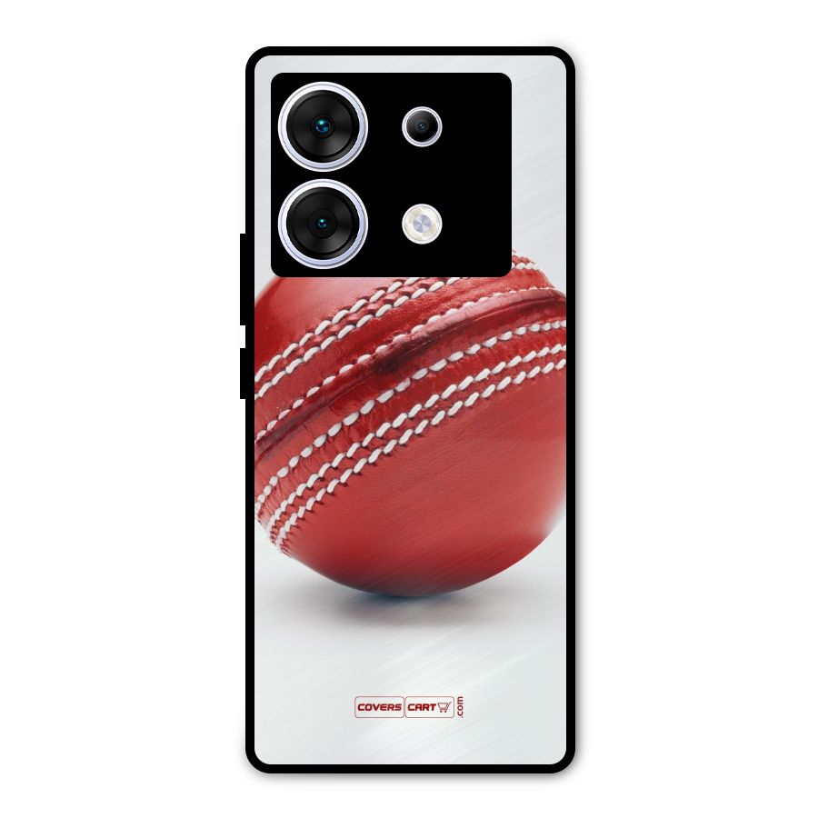 Red International Cricket Ball Metal Back Case for Infinix Zero 30 5G