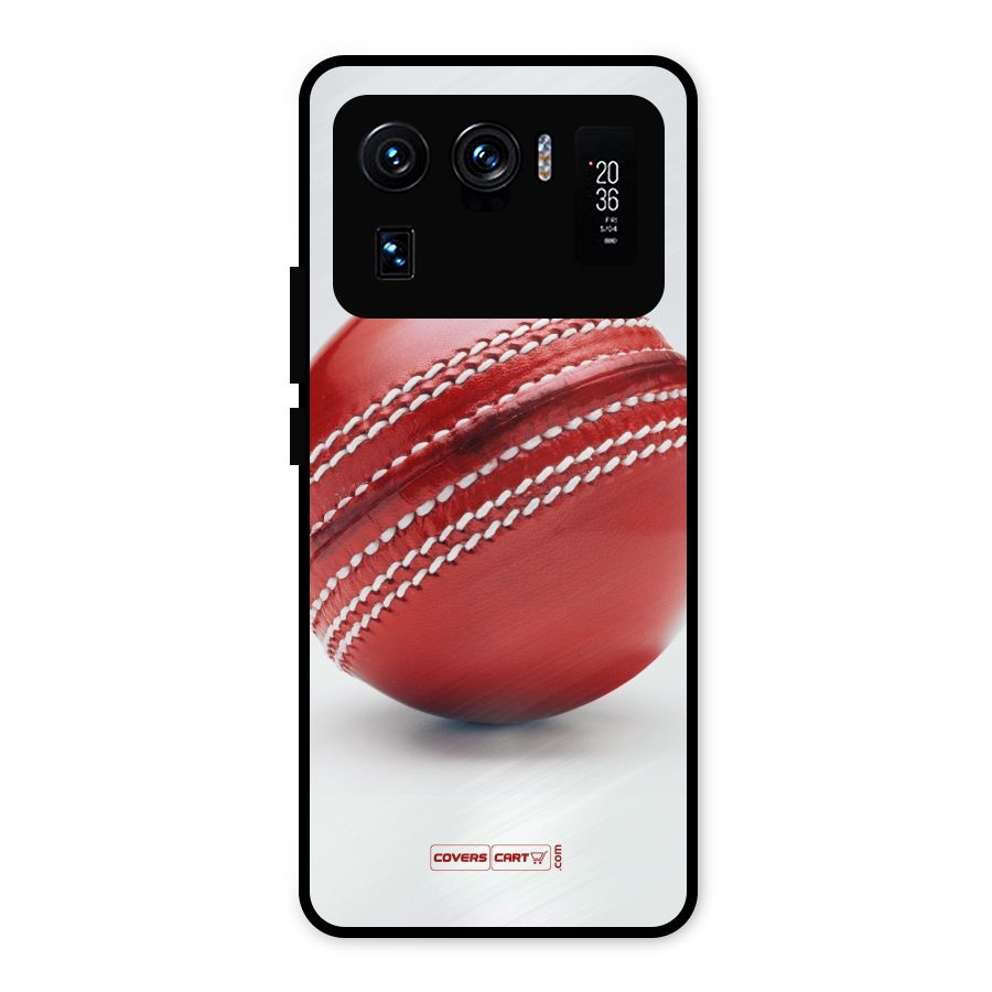 Red International Cricket Ball Metal Back Case for Mi 11 Ultra