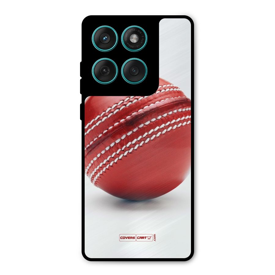Red International Cricket Ball Metal Back Case for Motorola Edge 60