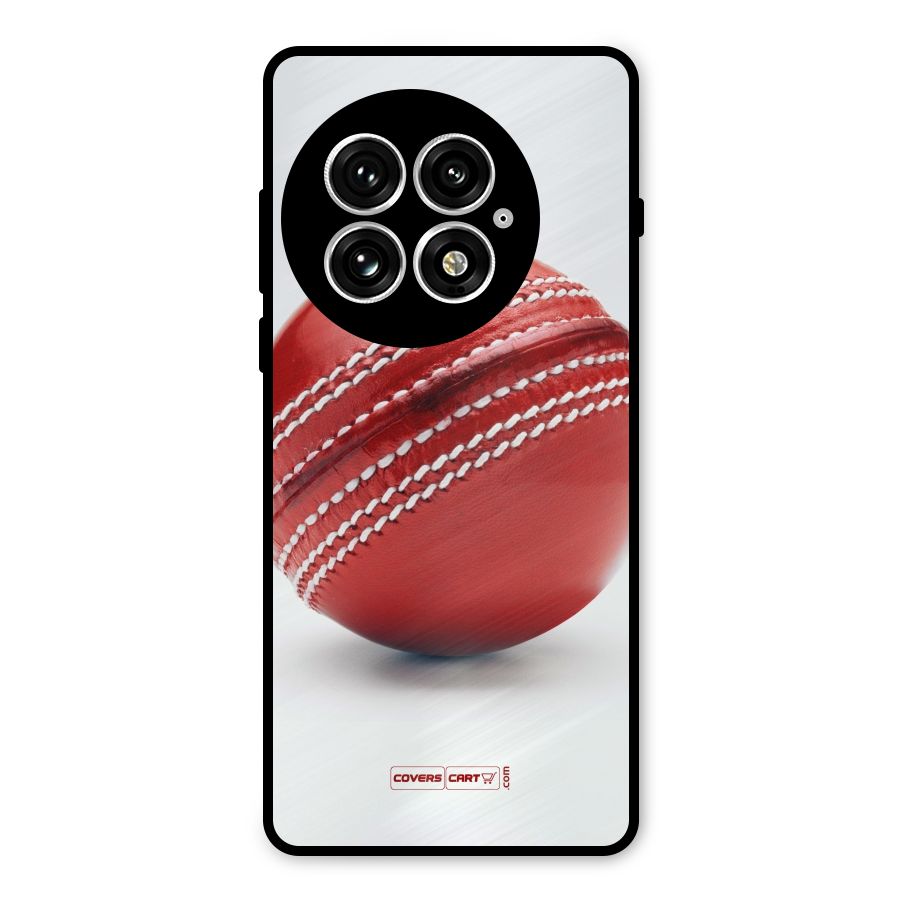 Red International Cricket Ball Metal Back Case for OnePlus 13