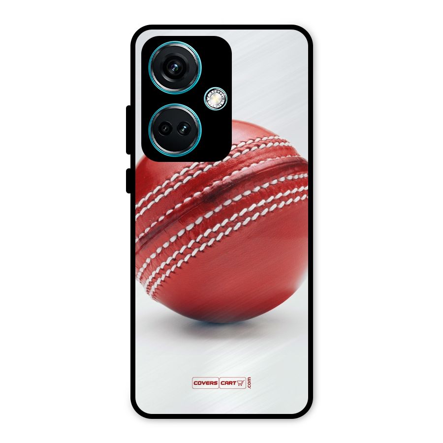 Red International Cricket Ball Metal Back Case for OnePlus Nord CE 3 5G