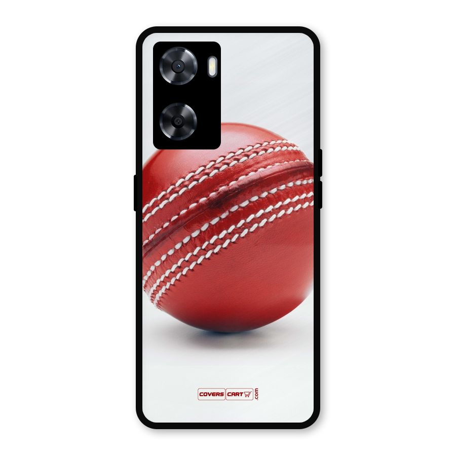 Red International Cricket Ball Metal Back Case for OnePlus Nord N20 SE
