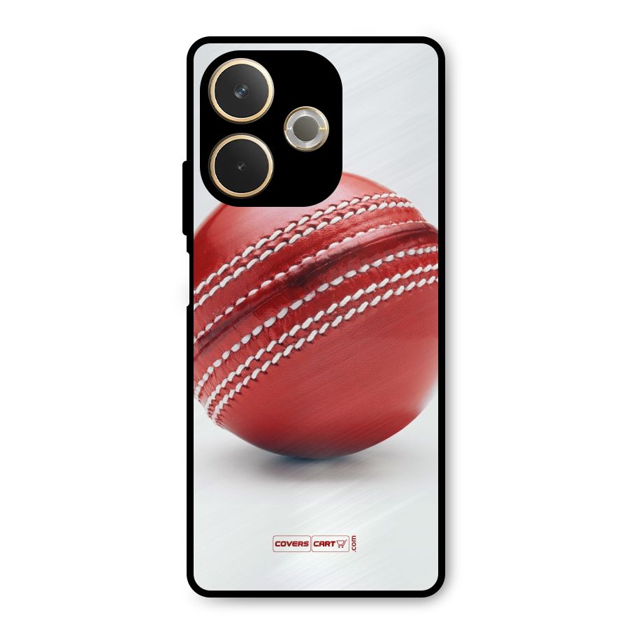 Red International Cricket Ball Metal Back Case for Oppo A5 Pro