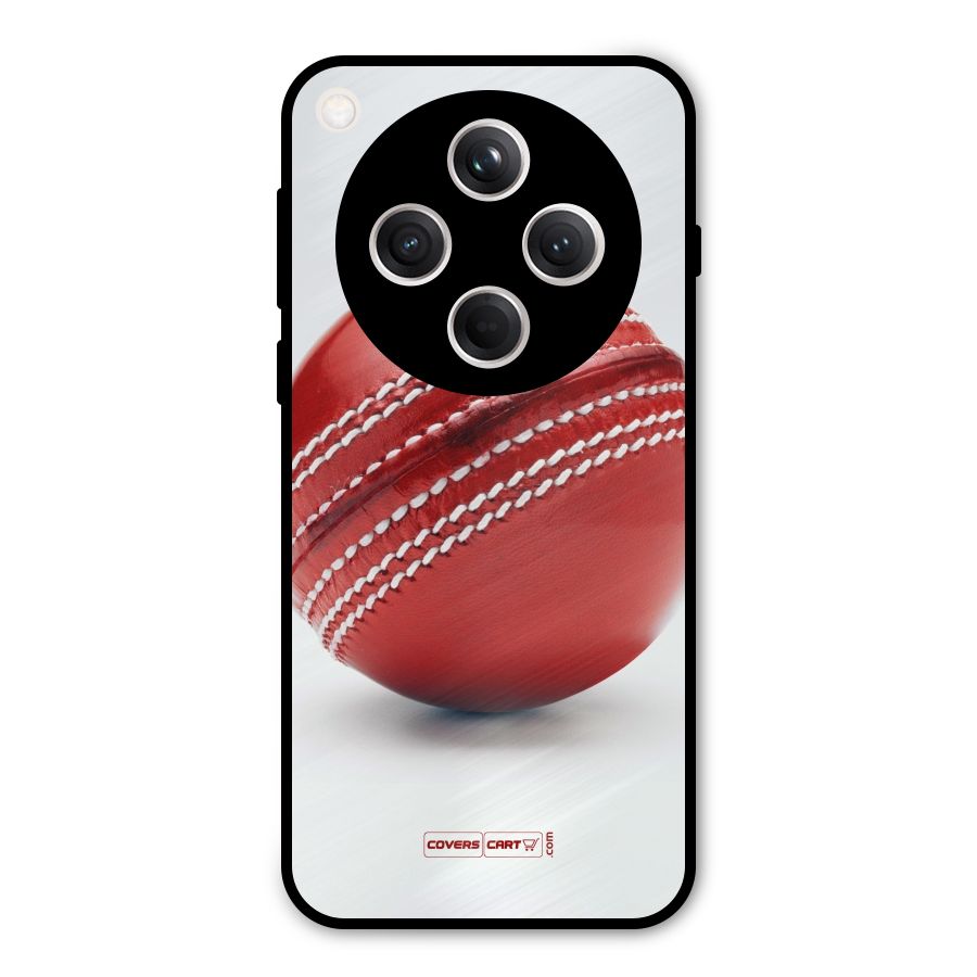 Red International Cricket Ball Metal Back Case for Oppo Find X8