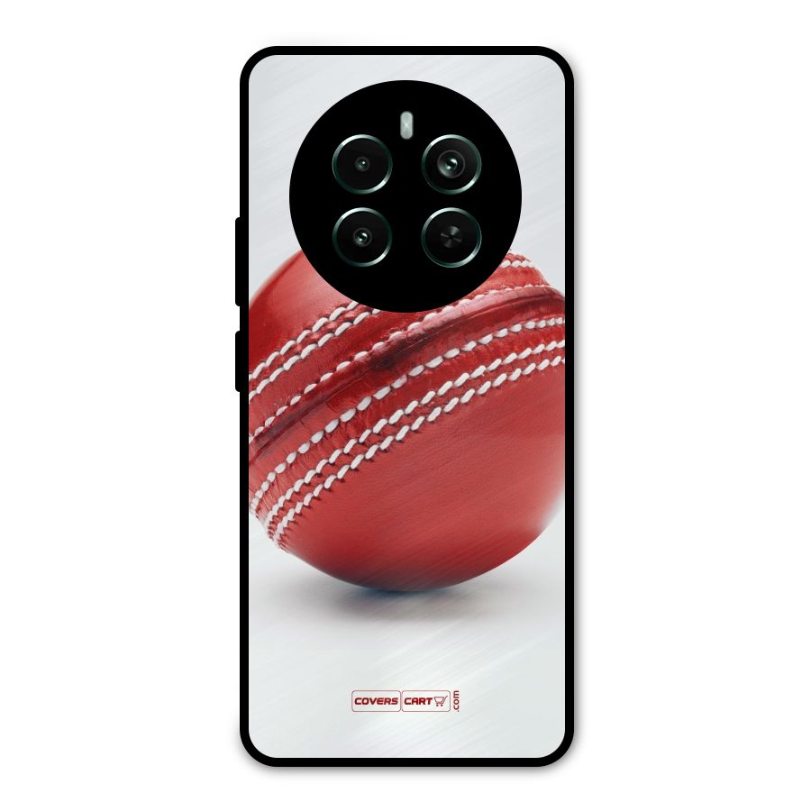 Red International Cricket Ball Metal Back Case for Realme Narzo 70 Pro