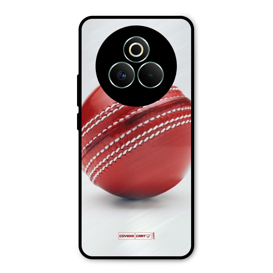 Red International Cricket Ball Metal Back Case for Realme P3 Pro