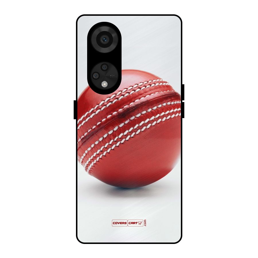 Red International Cricket Ball Metal Back Case for Reno8 T 5G