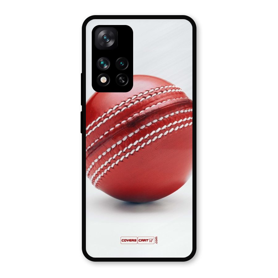Red International Cricket Ball Metal Back Case for Xiaomi 11i 5G
