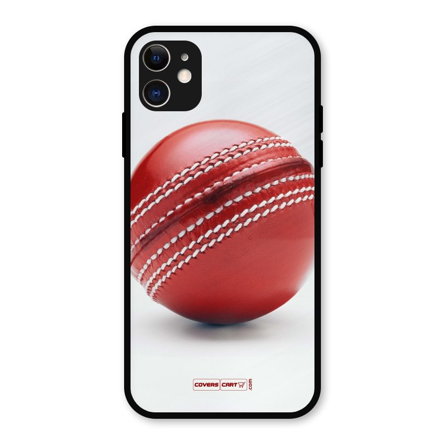 Red International Cricket Ball Metal Back Case for iPhone 11