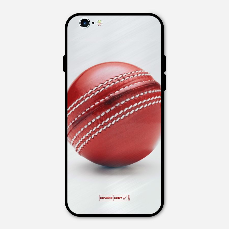 Red International Cricket Ball Metal Back Case for iPhone 6 6s