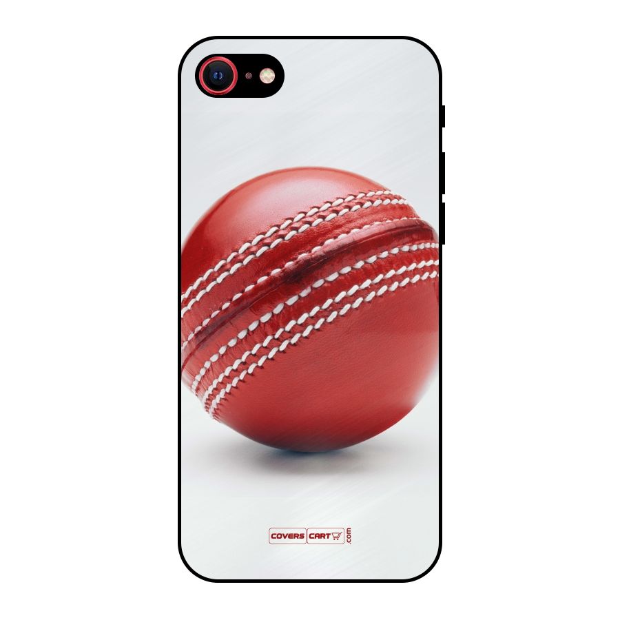 Red International Cricket Ball Metal Back Case for iPhone 7