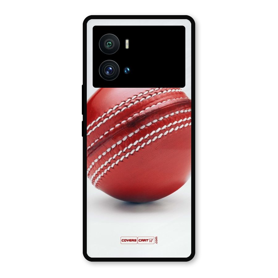 Red International Cricket Ball Metal Back Case for iQOO 9 Pro