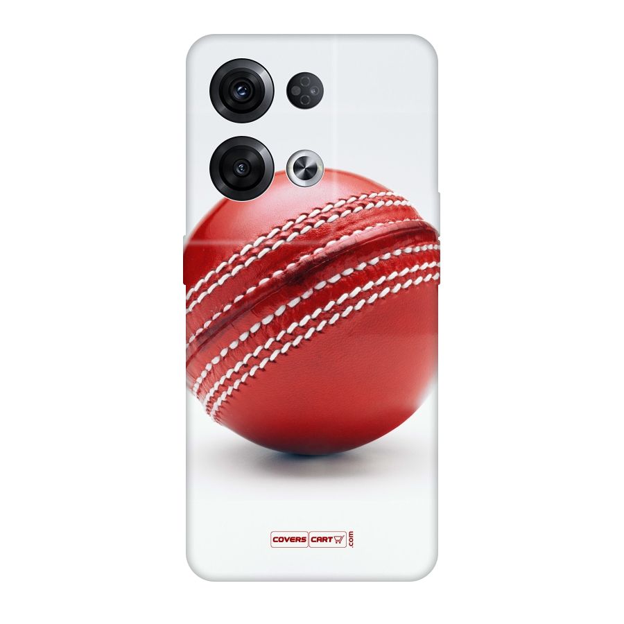 Red International Cricket Ball Original Polycarbonate Back Case for Oppo Reno8 Pro 5G