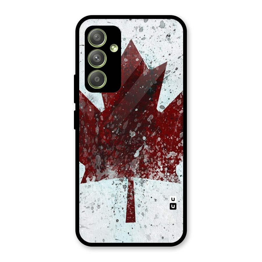 Red Maple Snow Glass Back Case for Galaxy A54
