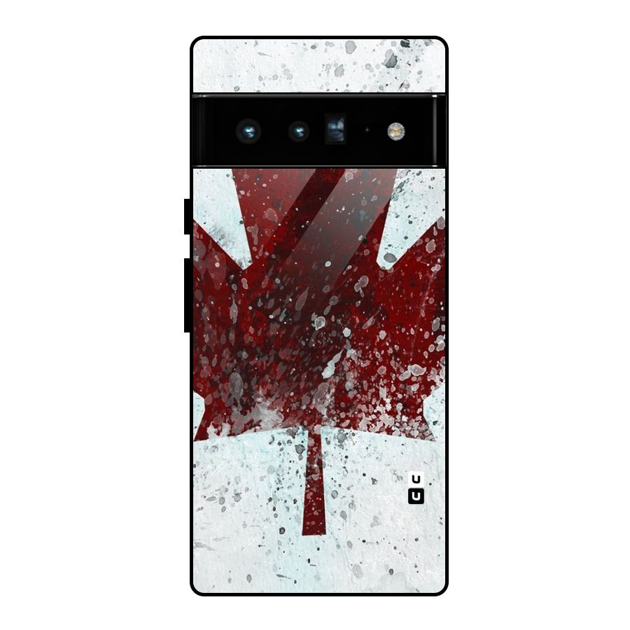Red Maple Snow Glass Back Case for Google Pixel 6 Pro